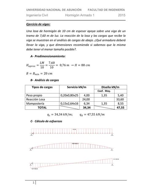 Ejerciciso de vigas 