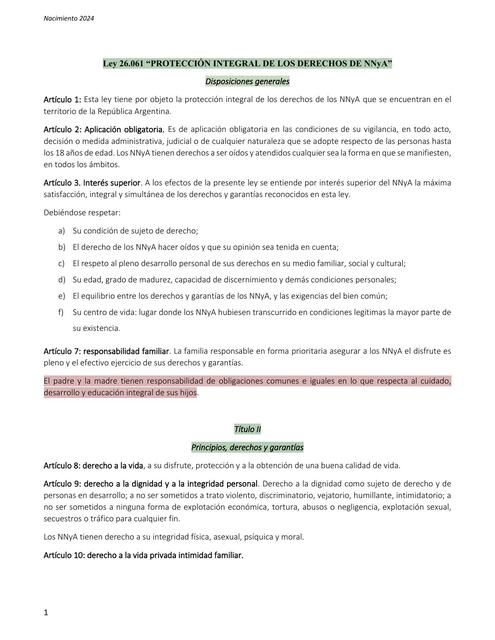 Marco legal "Derechos del NNyA"