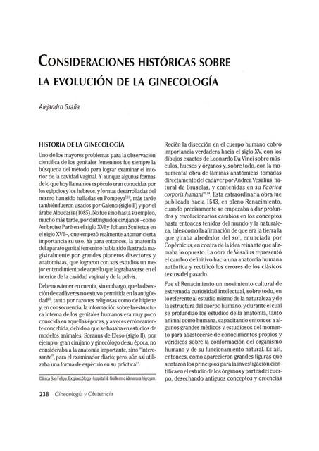 Evolución histórica de la Ginecología - ginrcologia y obstetricia