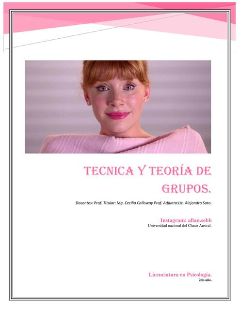 Teoria tecnica y grupos primer parcial