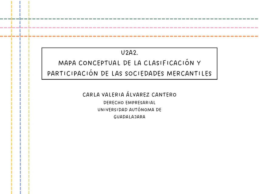 clasificación y participación de las Sociedades Mercantiles