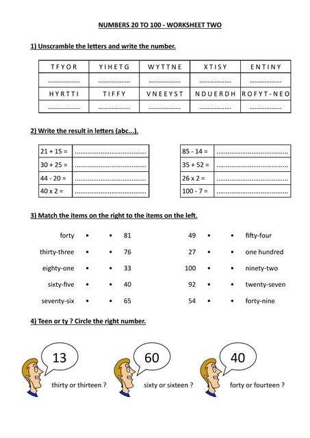 numbers20 100exercise
