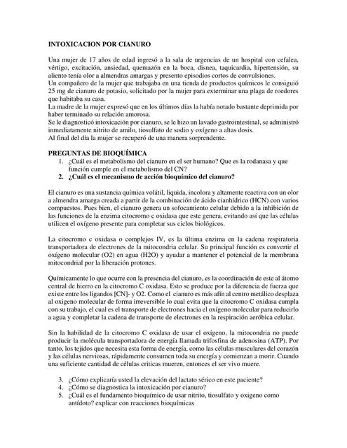 Caso Clinico Cianuro