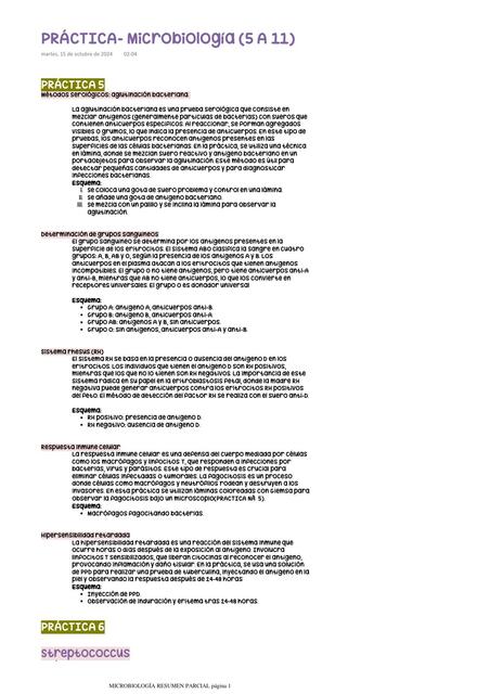 Resumen Microbiología Práctica- Semana 5 a 11