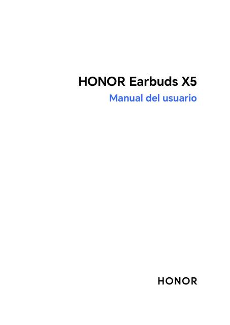 HONOR Earbuds X5 Manual del usuario THO Tes ES