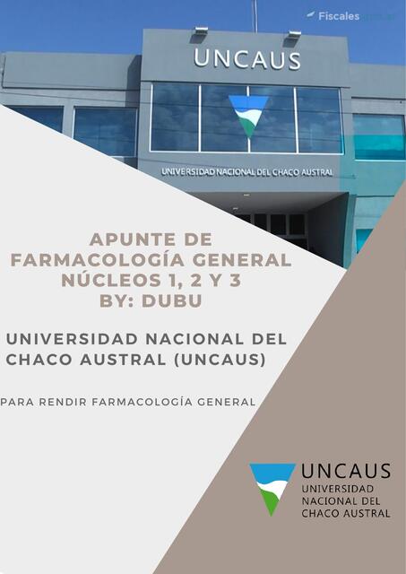 DUBUAPUNTE FARMACOLOGÍA GENERAL NUCLEOS 1, 2 Y 3