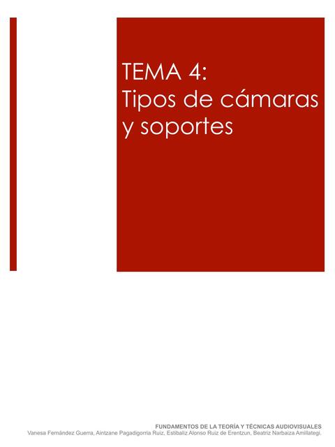 TEMA4 Tipos de camaras y soportes