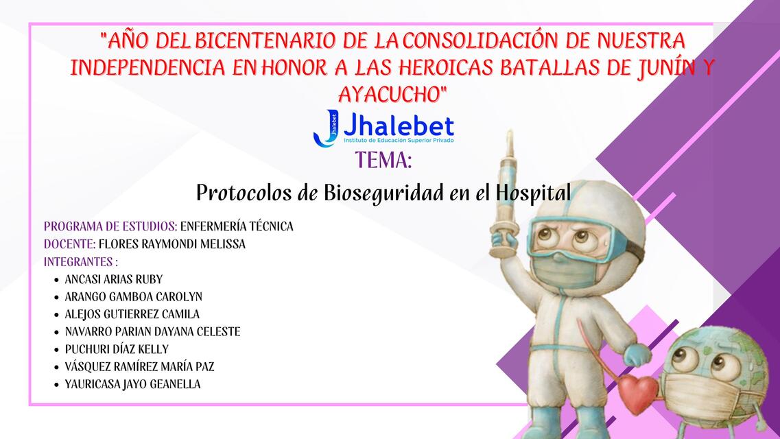 PROTOCOLOS DE BIOSEGURIDAD EN EL HOSPITAL 1 1