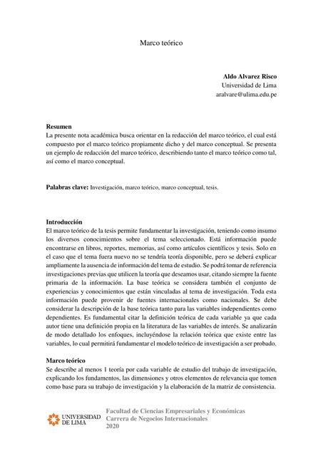 Nota Académica 9 18 04 Marco teórico