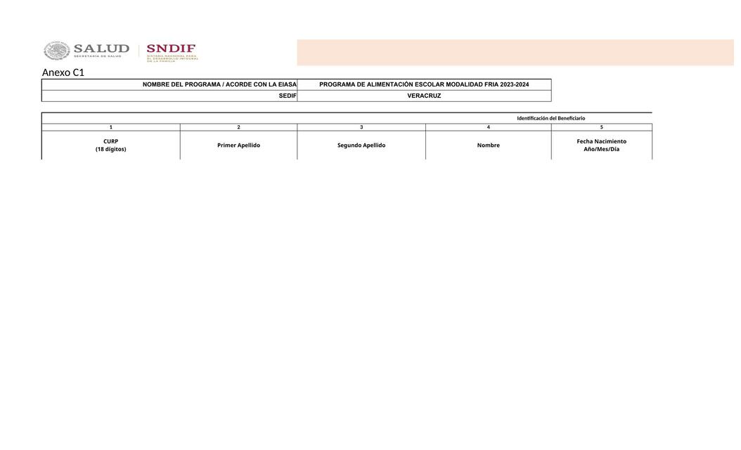 Anexo C1 Padrón de Beneficiarios del Programa AEF