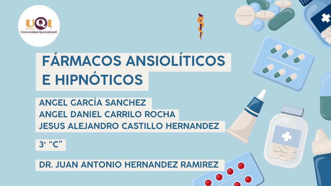 Fármacos ansiolíticos e hipnóticos