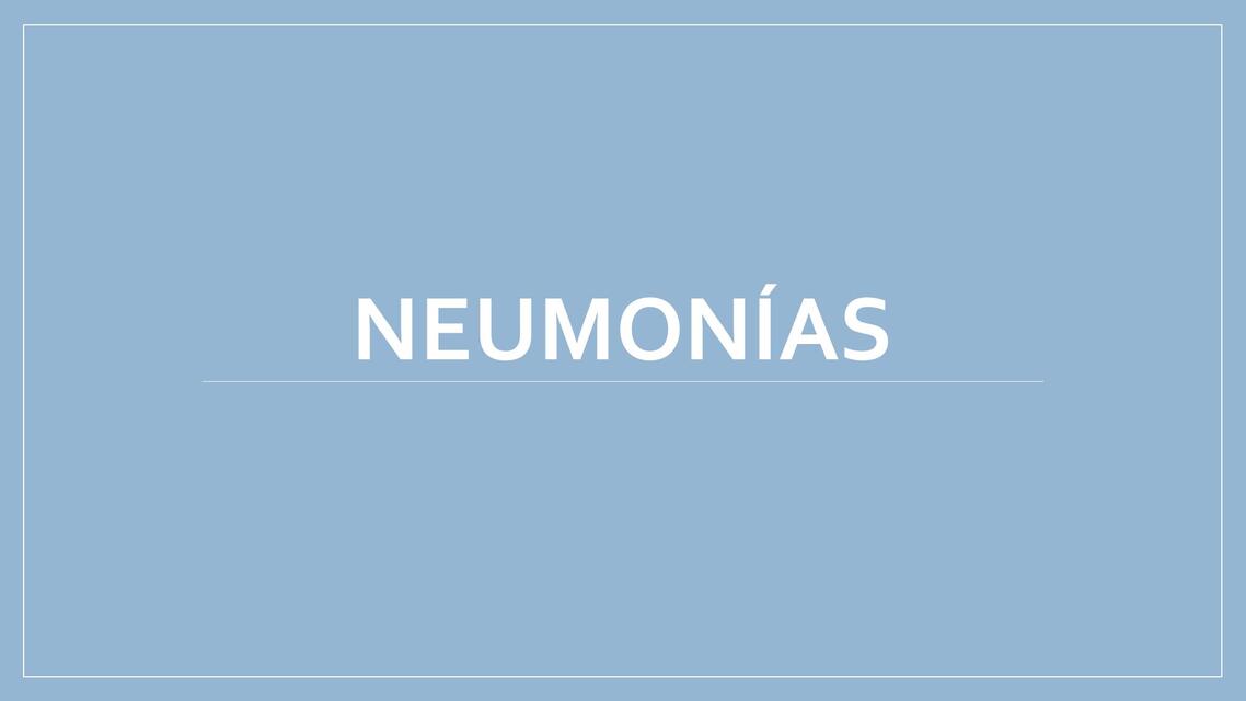 Neumonías