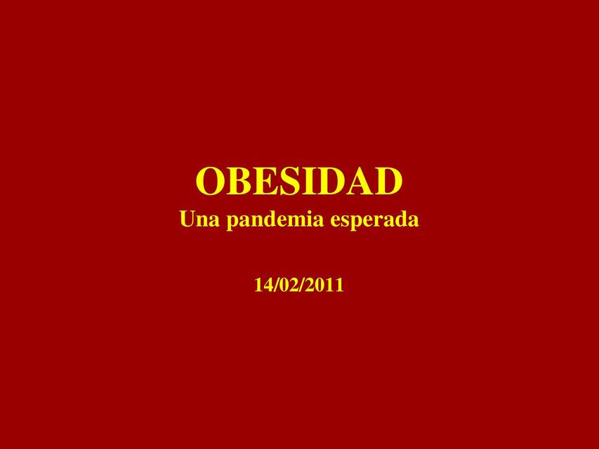 Obesidad pandemia anunciada Conferencia Dr Bourges