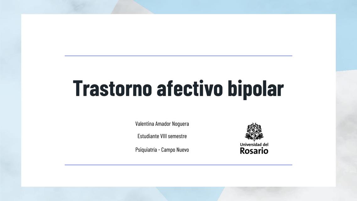 Trastorno Bipolar