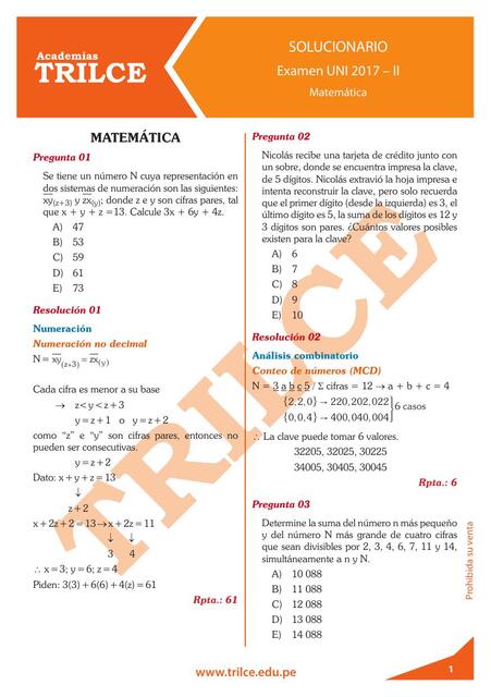 uni ii matematica