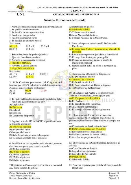 11 Poderes del Estado 