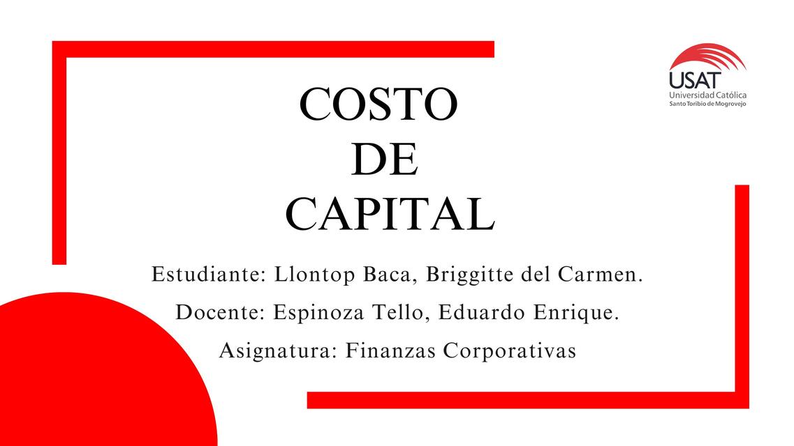 Costo de Capital