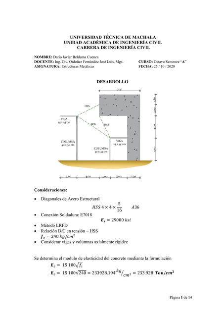 Diseño a Tensión - Método de rigidez directo