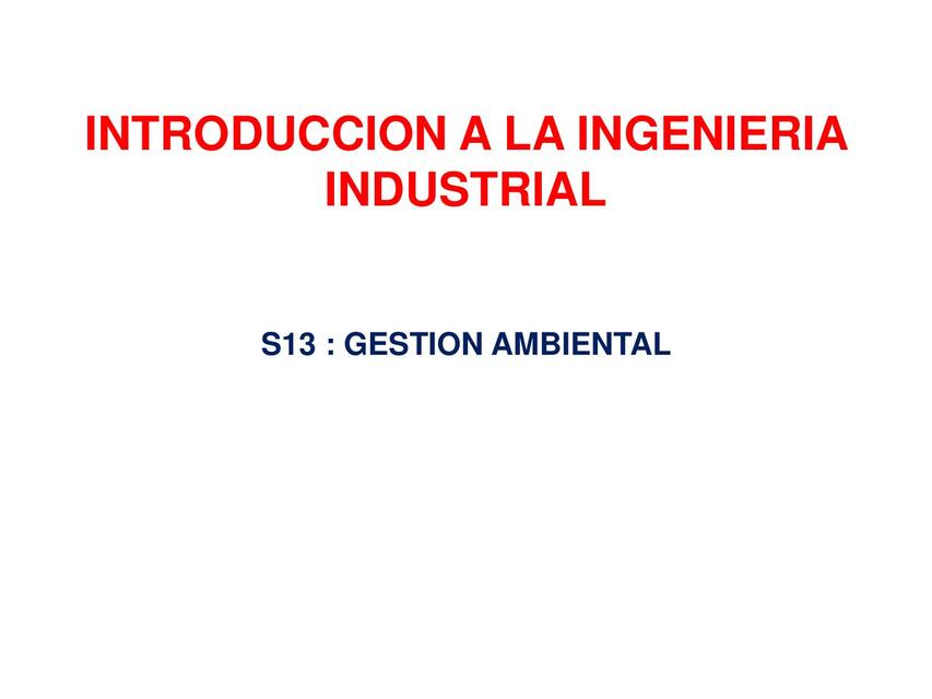 S13 s1 Gestion del medio ambiente