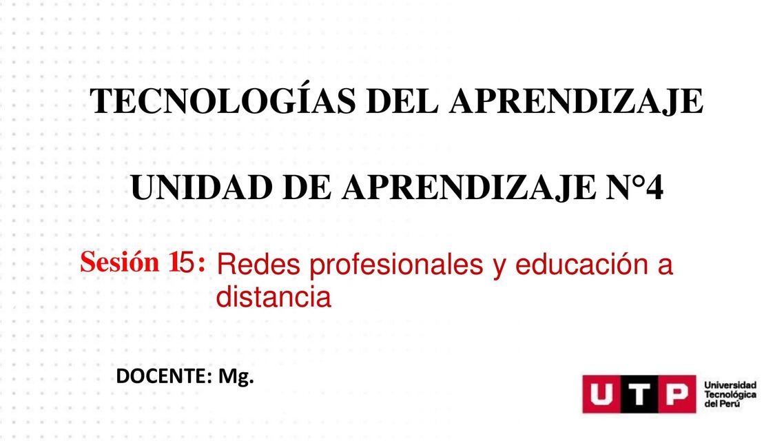 Redes profesionales y educación a distancia