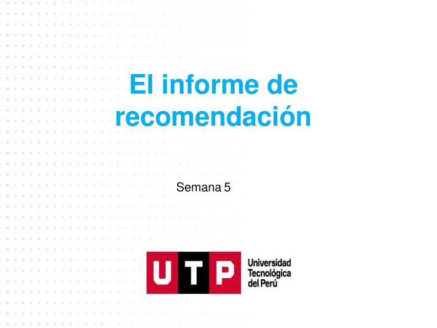 MODELO Informe de recomendación