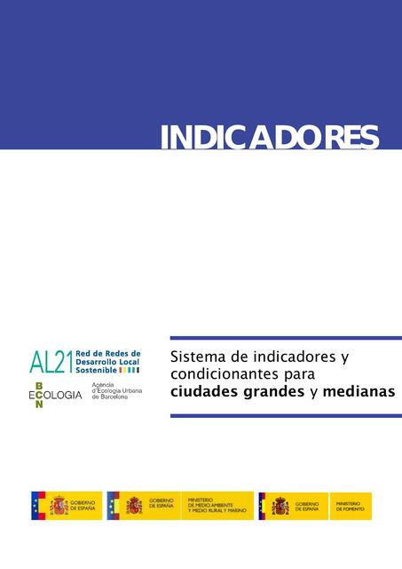 SISTEMA DE INDICADORES DE CIUDADES SOSTENIBLES