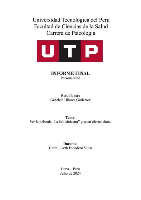 Informe Final Personalidad