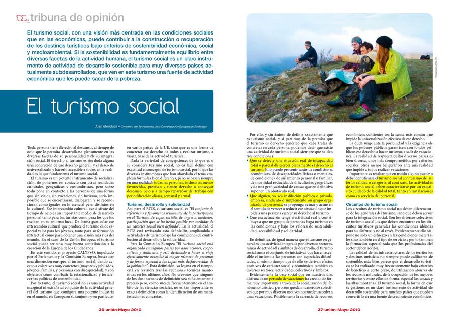 Turismo social lectura