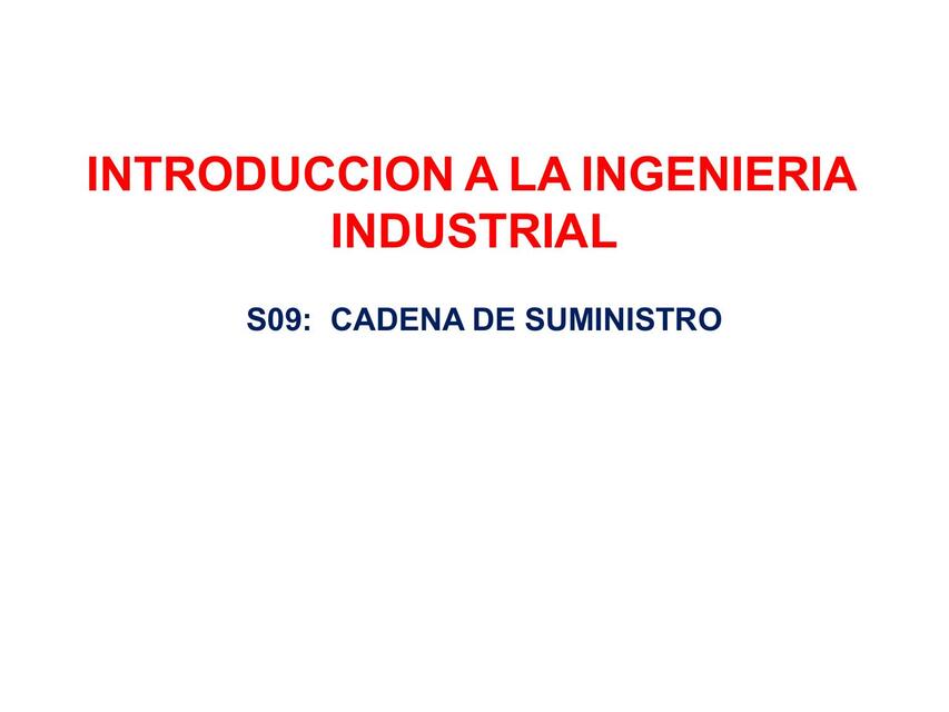 S09 s1 Cadena de suministro