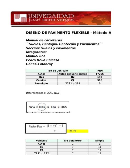 Calculo de ESAL y espesores de pavimentos flexibles