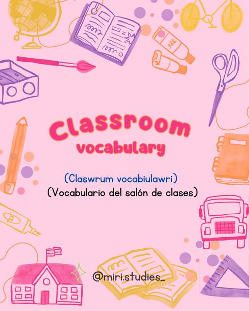 Classroom vocabulary