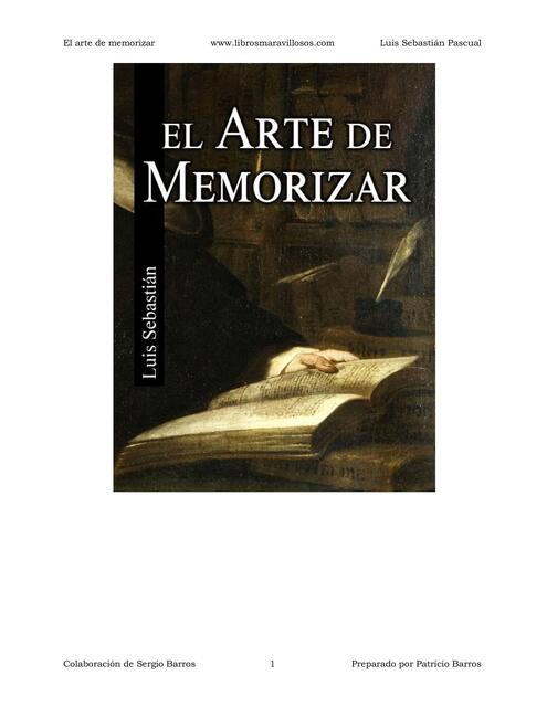 El arte de memorizar Luis Sebastian Pascual