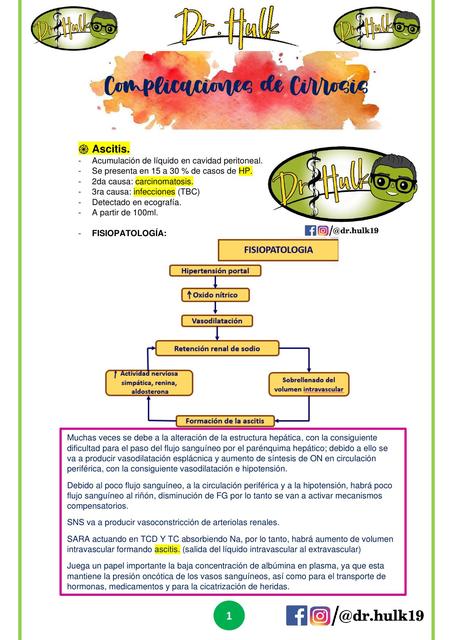 COMPLICACIONES DE LA CIRROSIS DR HULK