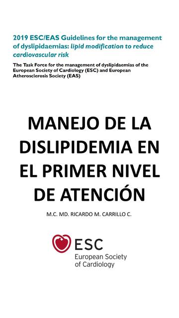 DISLIPIDEMIA - REVISIÓN