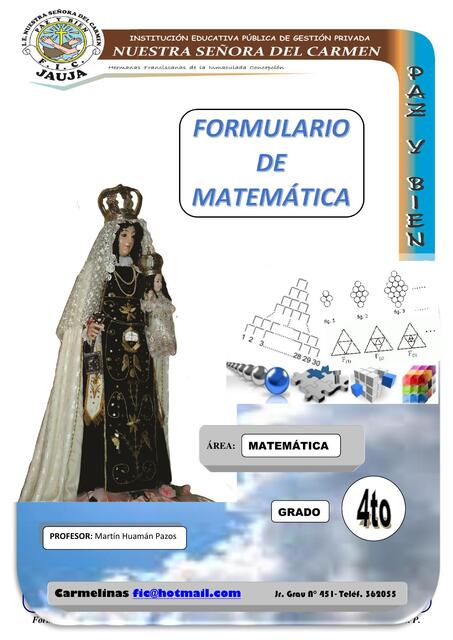 Formulario 01 Matematica 4to