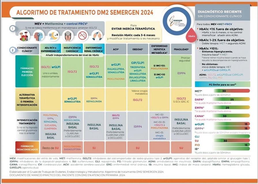 Algoritmo Para Tratamiento DM2 2024