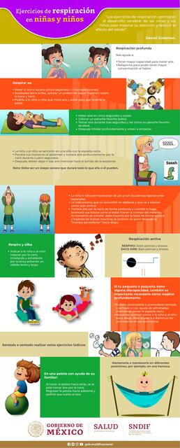 Infografia Ejercicios Respiracion Ninos