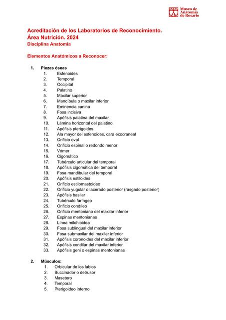 acreditacion de laboratorio de nutricion lista de