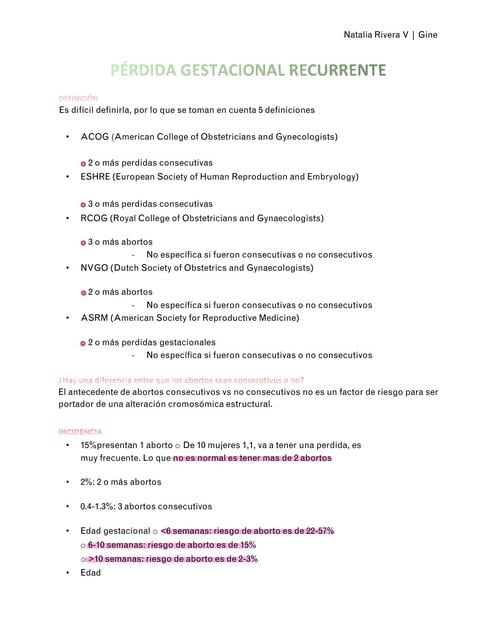 Capa Recurrente 7 Pérdida gestacional recurrente | Joshua Bermudez | uDocz