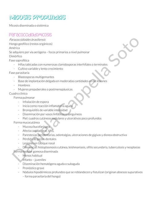 5 Micosis profundas