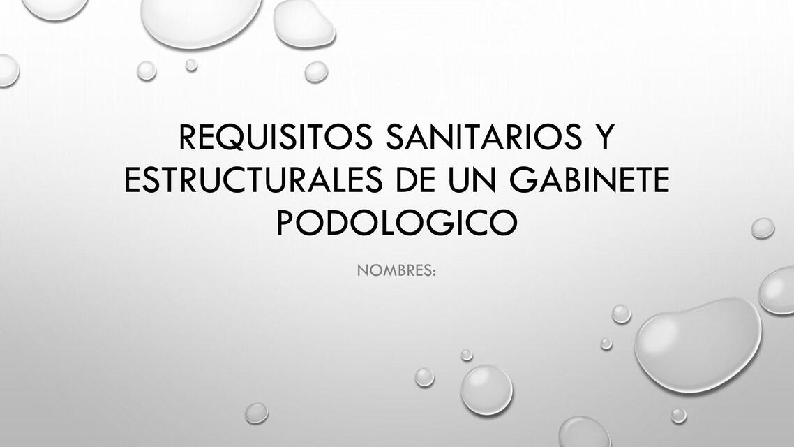 Requisitos sanitarios y estructurales de un gabinete