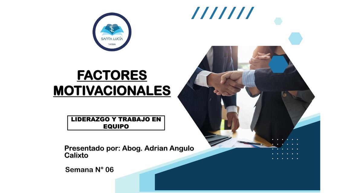 TEMA 6 Factores motivacionales