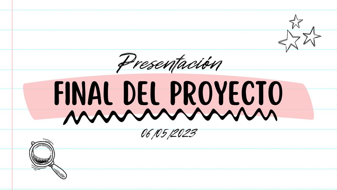 Presentación Mi proyecto Final Doodle Rosa y Negro