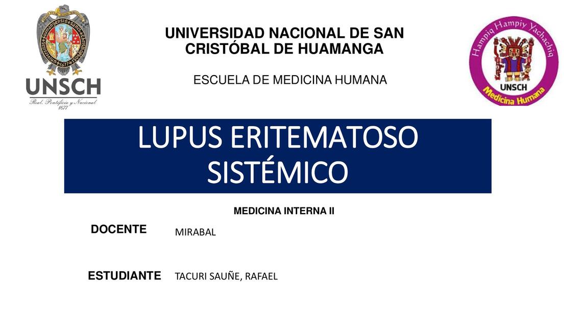 LUPUS ERITEMATOSO SISTÉMICO