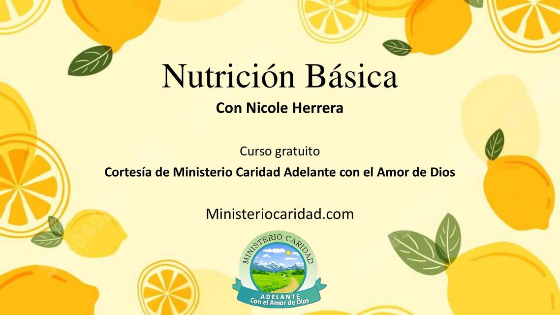 Nutrición Básica Clase 1