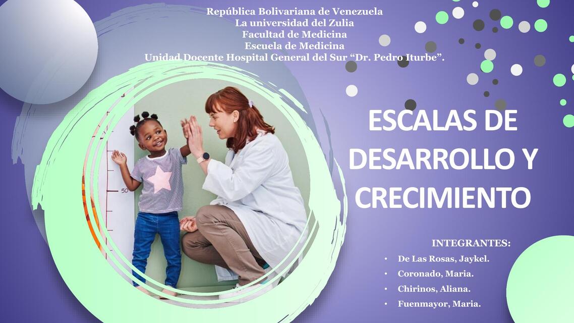 Escalas del desarrollo y crecimiento