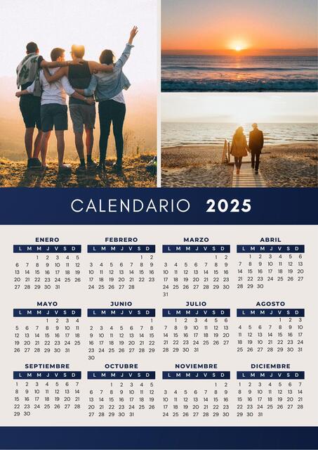 Documento A4 calendario para imprimir collage foto