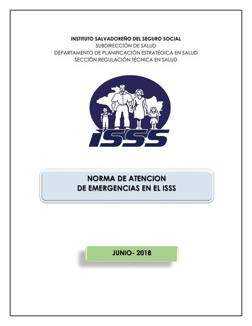 NORMA DE ATENCIÓN DE EMERGENCIA EN EL ISSS