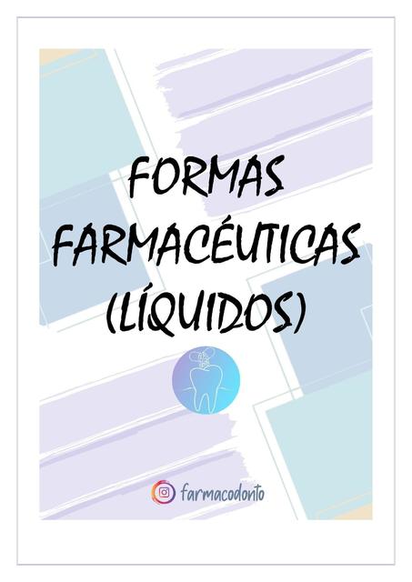 FORMAS FAMACÉUTICAS II LÍQUIDOS