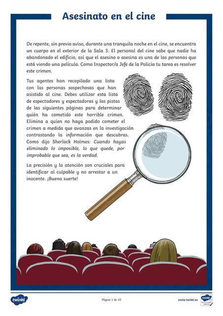 es n juego de detectives stem asesinato en el cine